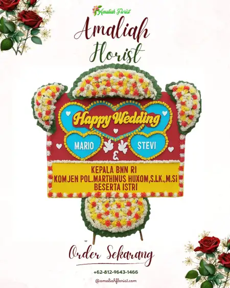 Papan Bunga Pernikahan Juragan